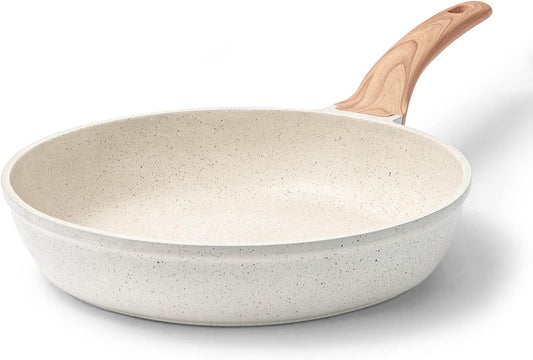 CAROTE Frying Pan, Granite Frying Pans Non Stick with Heat-Resistant Handle,Premium Cookware Omelet Pan for Induction, Electric and Gas Hob, PFOS & PFOA Free (20cm)
